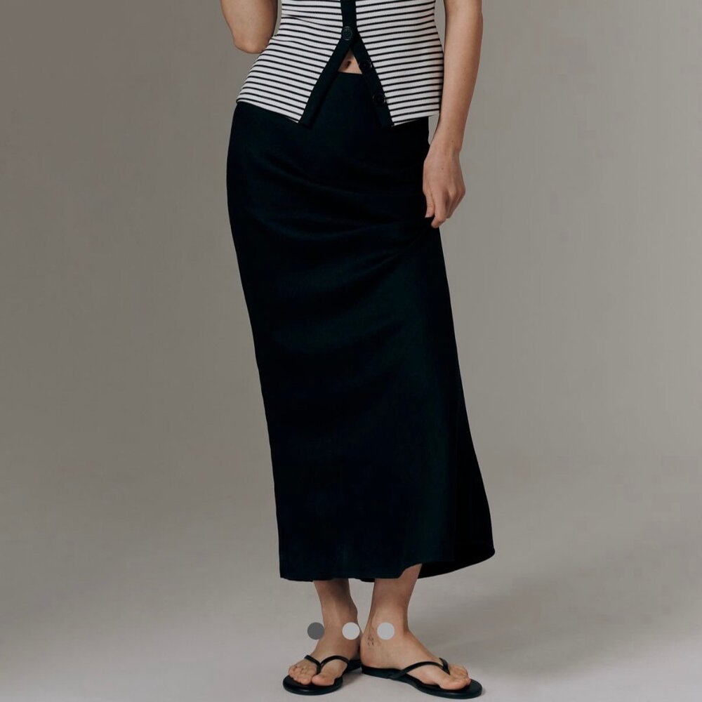 Anthropologie Tilda Maxi Slip Skirt Linen Edition - Picture 4 of 6